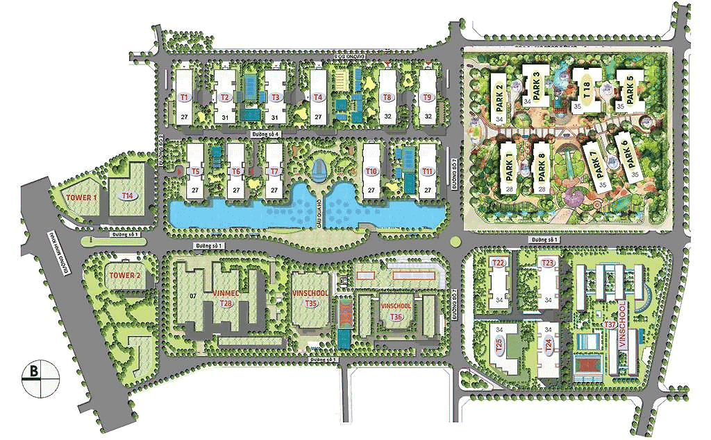 Mặt bàng tổng vinhomes times city
